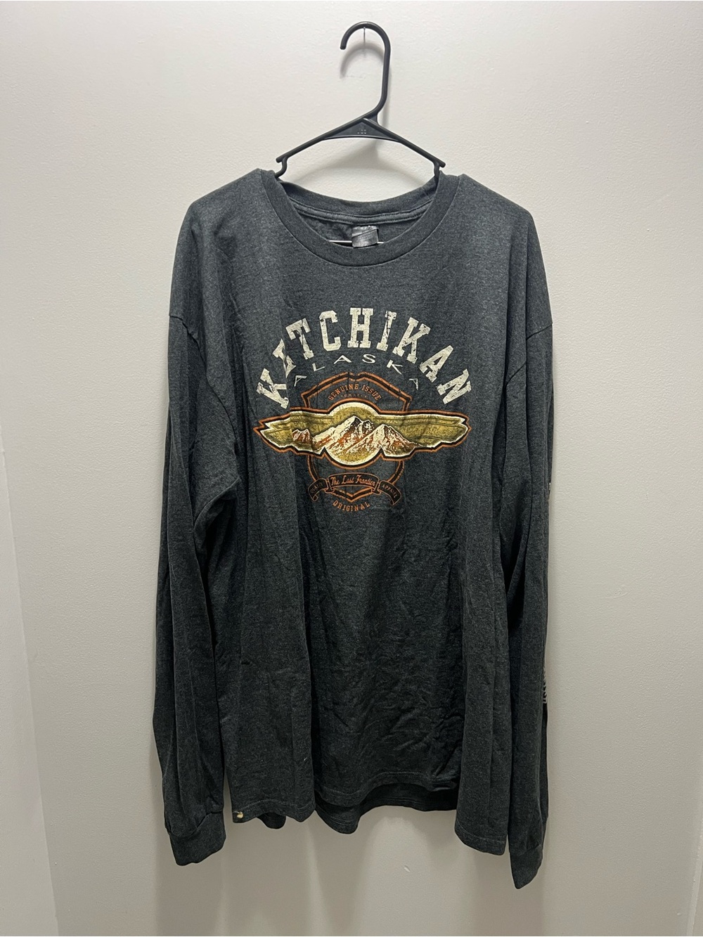 Ketchikan Alaska Graphic Long Sleeve Shirt - Charcoal
